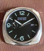 Radiomir Black Seal Panerai Wall Clock Replica - Stainless Steel Green Markers